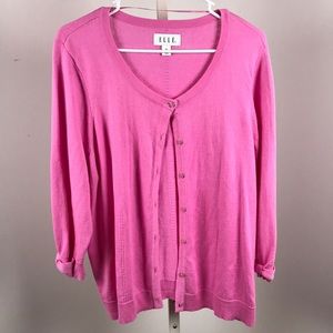 Elle pink cardigan size XXL cotton blend